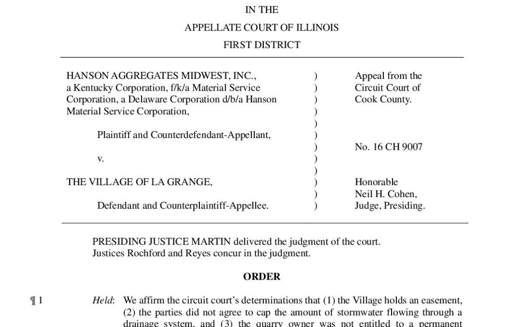 Hanson Aggregates Midwest v. Village of La Grange 2026 IL App (1st) 231215-U